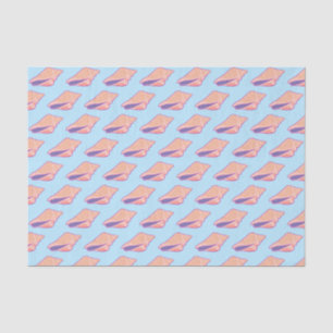 Zeeshells Simple Zee Ocean Pattern Pink Blue Tissuepapier