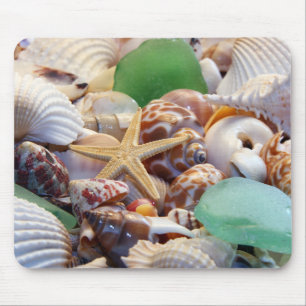 Zeeshells Starfish & Beach Glass Mousepad Muismat