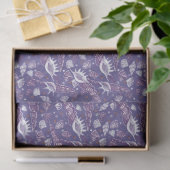 Zeeshells Zee Shell Nautical Pattern Violet Paars Tissuepapier (Geschenk)