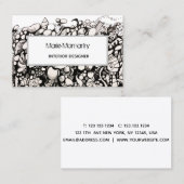 Zeeshells Zwart-wit Visitekaartje (Voorkant / Achterkant)