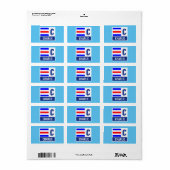 Zeesignaal Code Vlag C "Charlie" Etiket (Full Sheet)