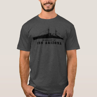 Zeeslag USS Arizona Silhouette ter nagedachtenis v T-shirt
