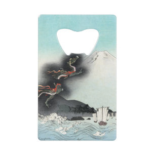 Zeeslag van Dragon's Fury bij Mount Fuji, Japan Kredietkaart Flessenopener