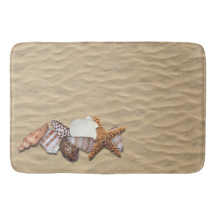 Zeeslagers en strand zand badmat