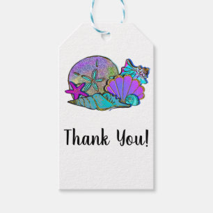 Zeeslagers Glitter Sparkle Birthday Party Cadeaulabel