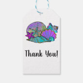 Zeeslagers Glitter Sparkle Birthday Party Cadeaulabel (Achterkant)