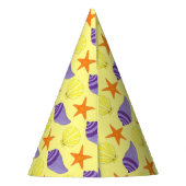 Zeeslagers Zeeschelpen Geel Paars Feesthoedjes (Achterkant)