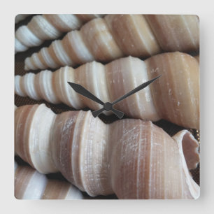 Zeeslagers, zomerstrand Exotic Tropical Clock Vierkante Klok