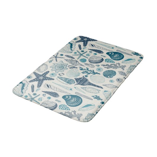 Zeesleppels, wit badmat (Gekanteld)
