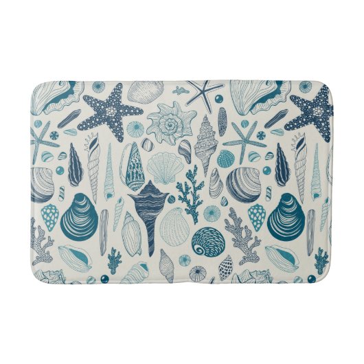 Zeesleppels, wit badmat (Voorkant)