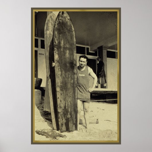 Zeesoorten surfen in hawaii Surf Sportpan Poster (Voorkant)