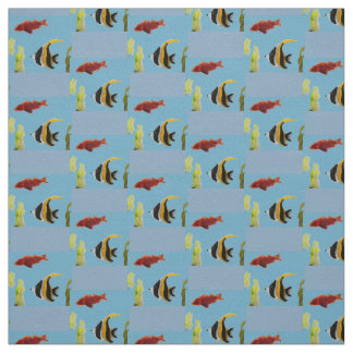 Zeesoside Aquatic Fish Pattern Stof