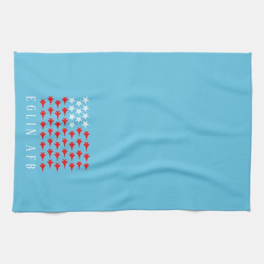 Zeessterren en strike adelaars - Eglin AFB-handdoe Theedoek (Horizontaal)