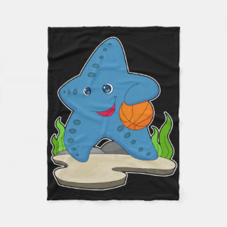 Zeester Basketbalspeler Basketbal Fleece Deken