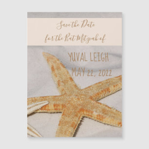 Zeester Bat Mitswa Magnetische Save the Date Kaart