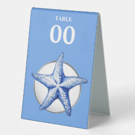 Zeester blauw wit huwelijksverjaardag luxe