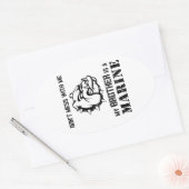 Zeester/broer Ovale Sticker (Envelop)