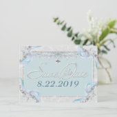 Zeester & Diamanten Bewaar de Datum Save The Date (Staand voorkant)