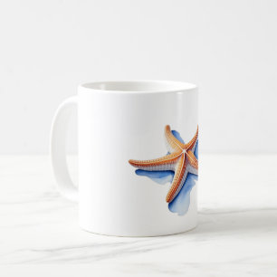 Zeester en Blauwe Silhouet Koffiemok
