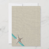 Zeester en kant Baby shower Kaart (Achterkant)