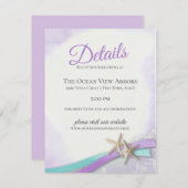 Zeester en Kant Paarse Details en Informatie Kaart (Voorkant / Achterkant)