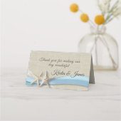 Zeester en lint licht blauw bruiloft (Voorkant)