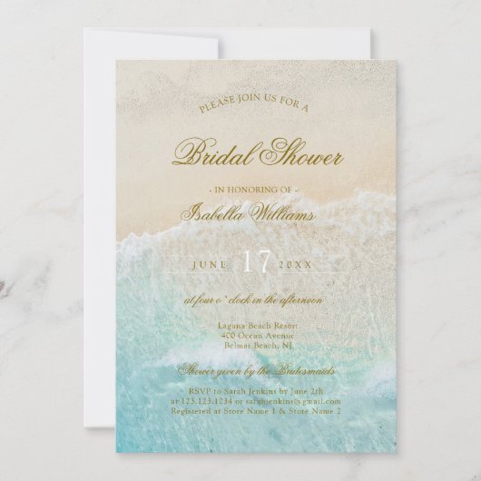 Zeester en schelpen Tropical Beach Vrijgezellenfee Kaart (Voorkant)