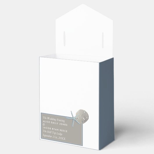 Zeester en Zanddollar - Strand Huwelijk Bedankdoosjes (Geopend)