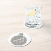 Zeester en Zanddollar - Strand Huwelijk Ronde Kartonnen Onderzetter (Insitu)