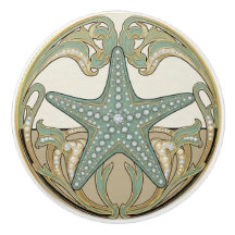 Zeester Groene Crème & Goud Art Deco Nouveau