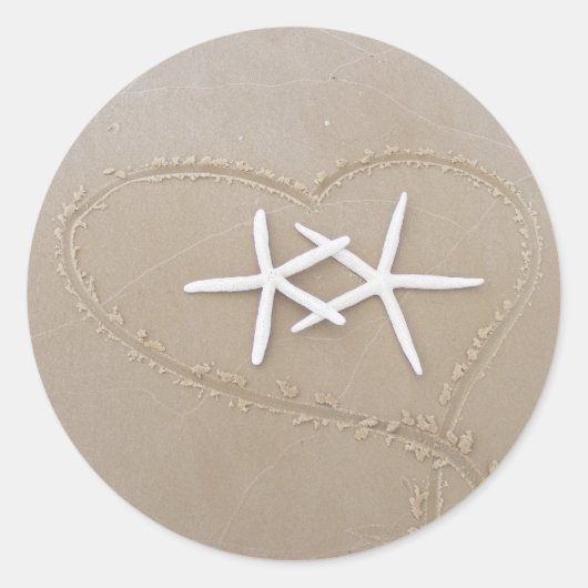 Zeester in hart Sticker (Voorkant)