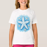 Zeester in het blauw