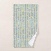 Zeester in het Zand met Zeewier Stripes Bad Handdoek (Handdoek)