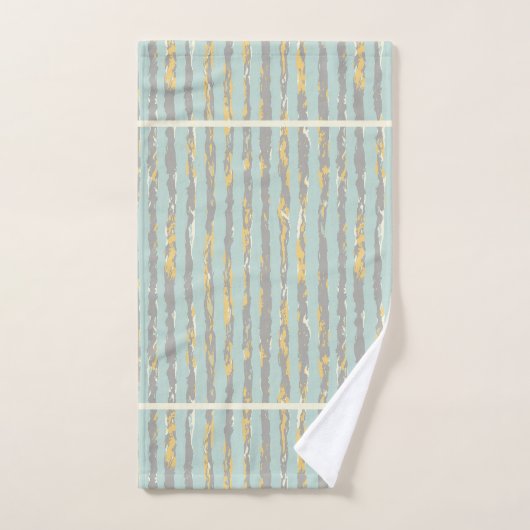 Zeester in het Zand met Zeewier Stripes Bad Handdoek (Handdoek)