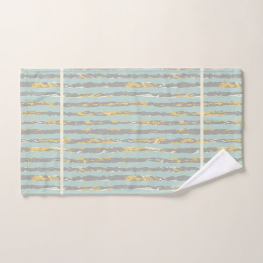 Zeester in het Zand met Zeewier Stripes Bad Handdoek (Handdoek)