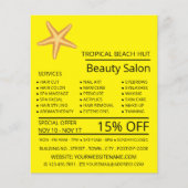 Zeester, Kapster, Schoonheidssalon Advertentie Flyer (Voorkant)