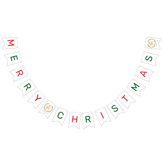 Zeester Kerstman Prettig Kerstfeest Vlaggetjes (Alle)