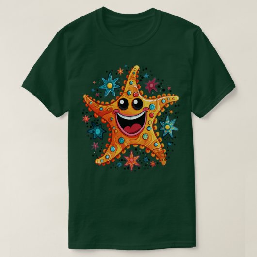 Zeester lachend t-shirt (Design voorkant)