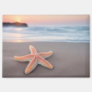 Zeester Ligt op een Strand Magneet