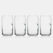 Zeester met blauwe vinger blikvorm glas (Rechts)