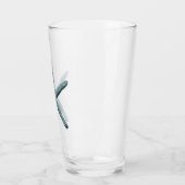 Zeester met blauwe vinger glas (Links)