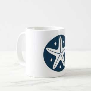 Zeester met Witte Sterren Koffiemok