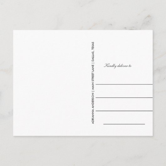 Zeester | Ocea Huwelijk Opslag De Datum Aankondigingskaart (Achterkant)