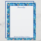 Zeester Oceaan Zee Marine Life Blue Gepersonalisee (Voorkant / Achterkant)