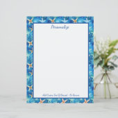 Zeester Oceaan Zee Marine Life Blue Gepersonalisee (Staand voorkant)