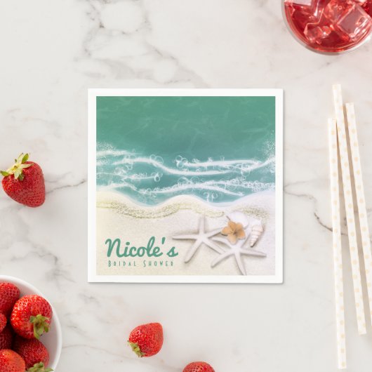 Zeester op het strand Blauwgroen Zee Water Ocean P Servet (Insitu)