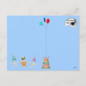 Zeester op het strand Briefkaart (Achterkant)