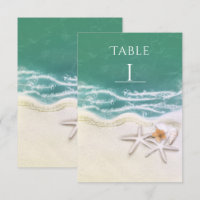 Zeester op het Strand Teal Zeewater Tafel Nummer