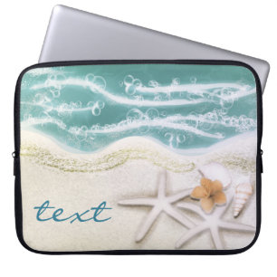 Zeester op het strand Turkoois zeewater Tropisch Laptop Sleeve