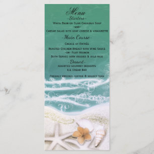 Zeester op het strand Turquoise zeewater menu